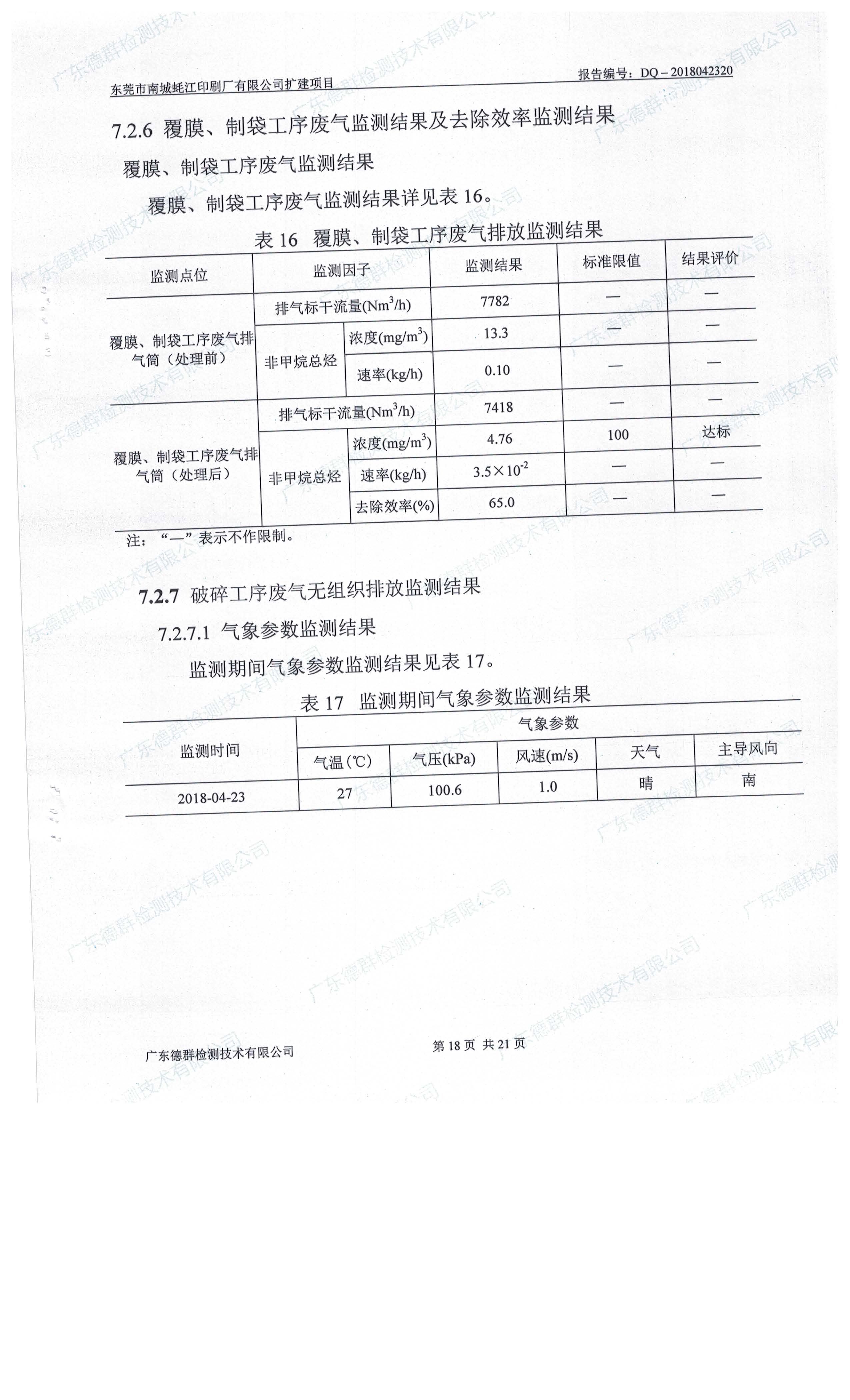 东莞市南城蚝江印刷厂有限公司扩建项目竣工环境保护验收公示