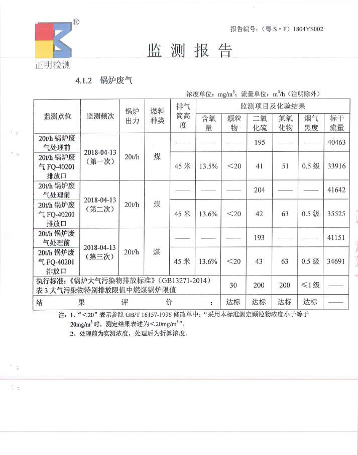 东莞明海整染厂有限公司锅炉脱硝改造工程自主验收